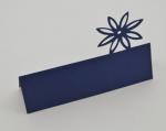 Bodille bordkort - mørkeblå blomst